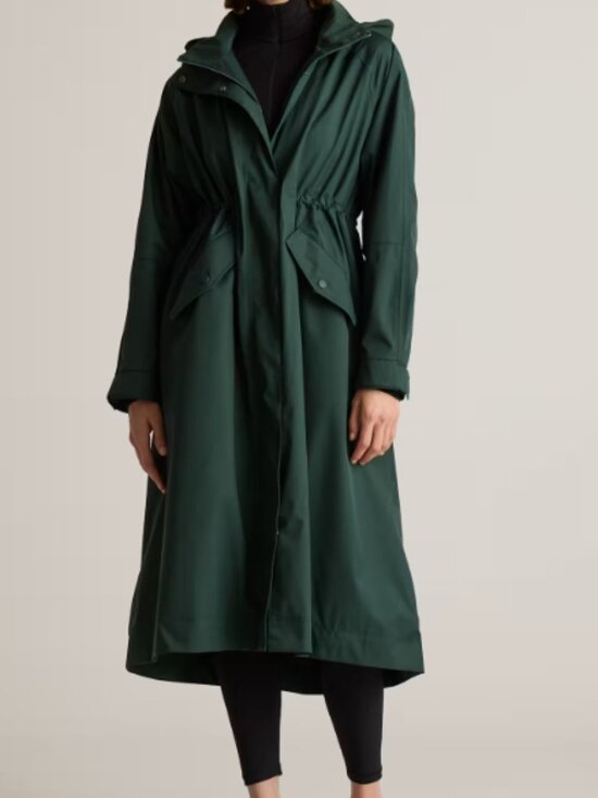 Quince Jackets & Blazers - Quince Weather Proof Rain Trench Coat Dark Spruce XL NWT